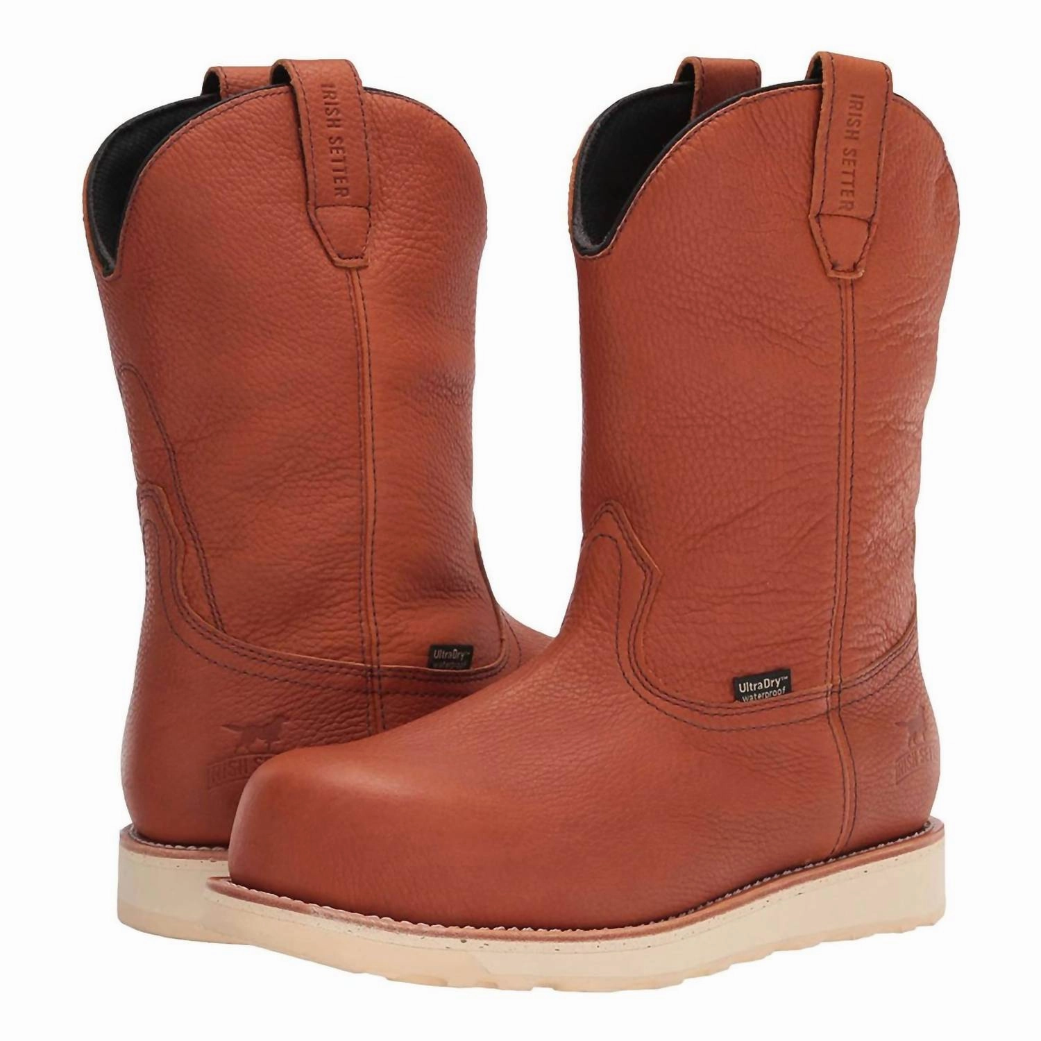 Men's 11" Wingshooter Composite Toe Slip On Work Boots In Brown Draculaura Boots