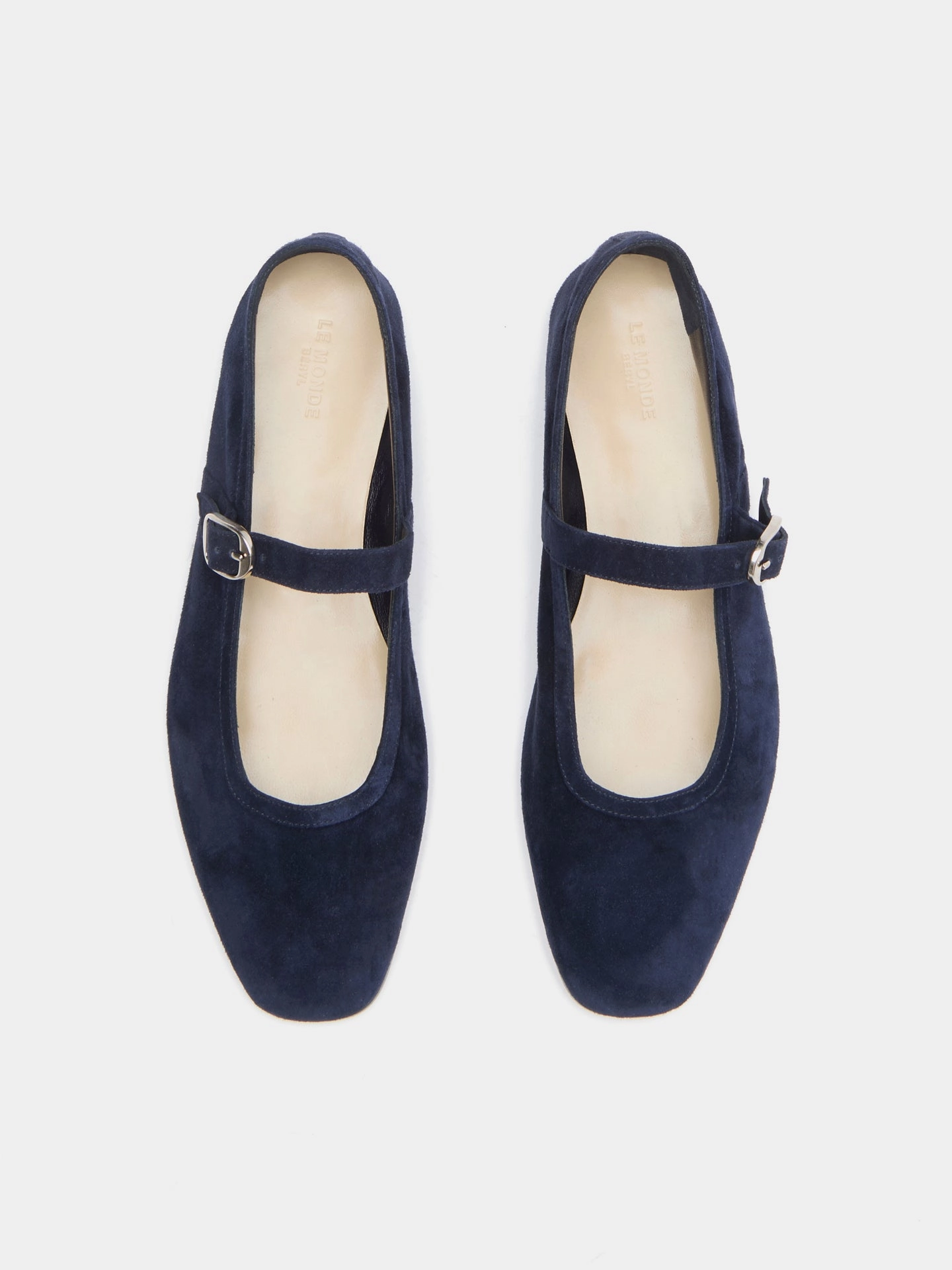 Flat Mary Jane Shoes Size 11 Ballet Mary Jane / Indigo Suede
