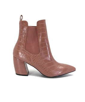 Steele Musk Croc *FINAL SALE* Sock Ankle Boots