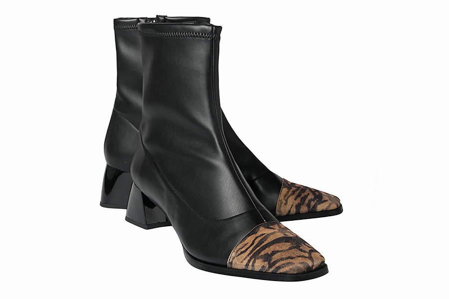 DAN BYRON Triple Buckle Ankle Boots