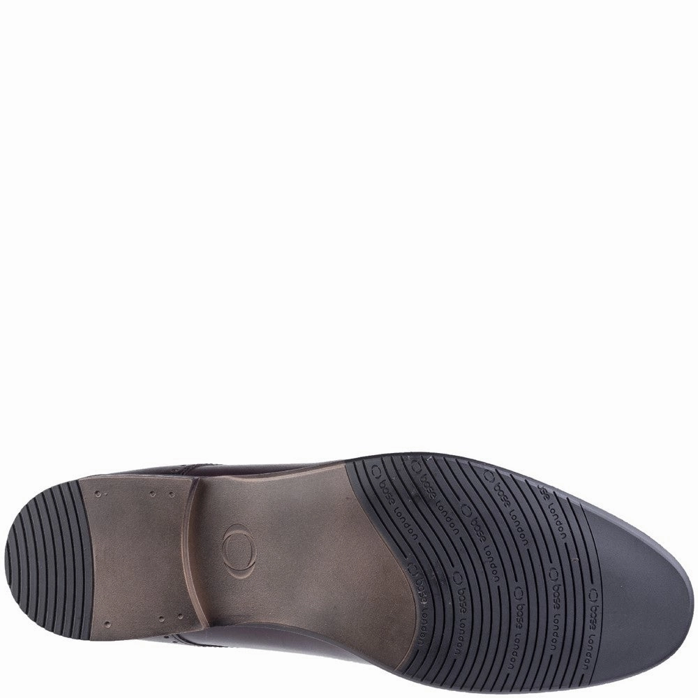 Base London Westbury Washed Plain Toe Derby Shoe Lace Up Leg Flat Shoes