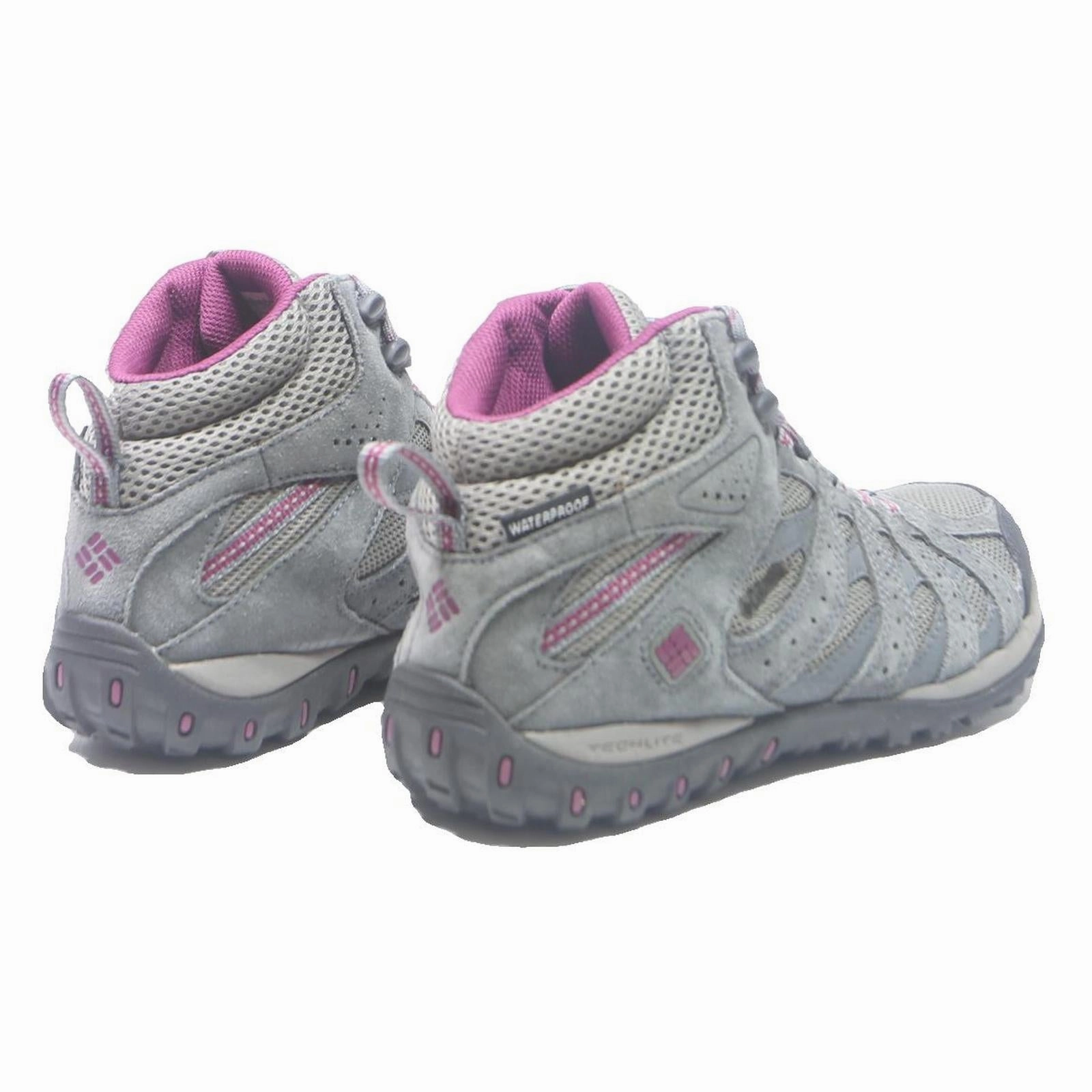 COLUMBIA Womens Techlite Hiking Boots Grey & Pink Polyester Blend UK 4.5 Hoka One One Hiking Boots