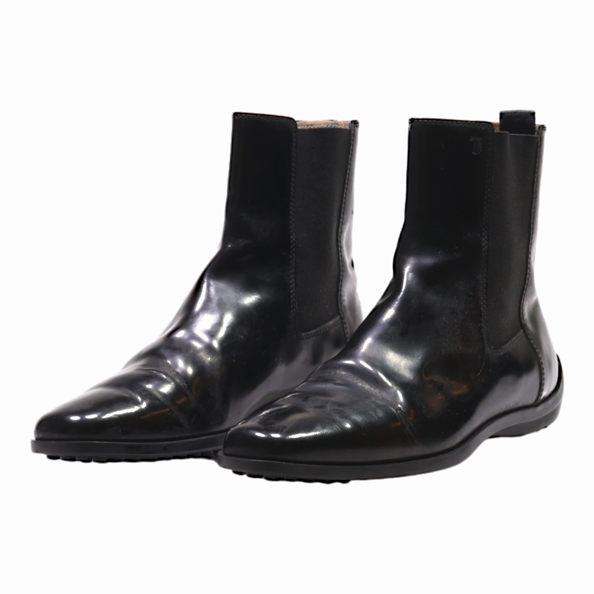 TODS Chelsea Boots Black Leather Womens UK 3 Chelsea Sneaker Boot