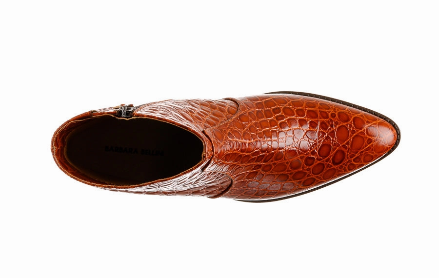 Bb Lizard Ankle Boots With Skinny Pants