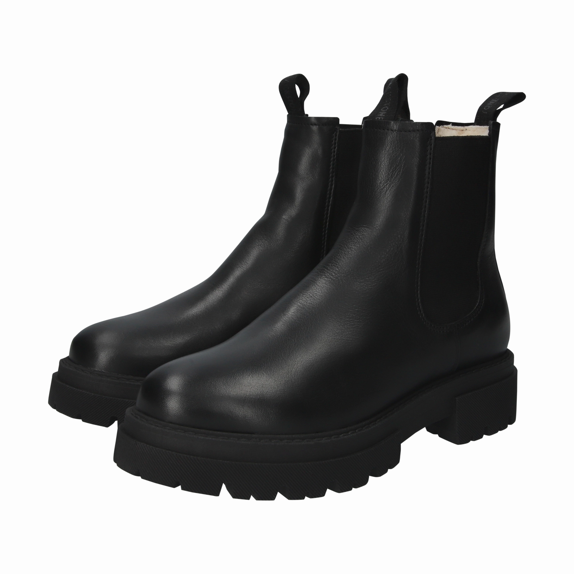 BLACKSTONE SMILLA BLACK LEATHER SHEEPSKIN CHELSEA BOOTS Arosa 8 Shearling-lined Leather Chelsea Boots