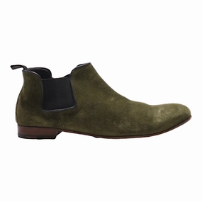 HESCHUNG Chelsea Boots Green Suede Womens UK 5 Comfortable Waterproof Chelsea Boots