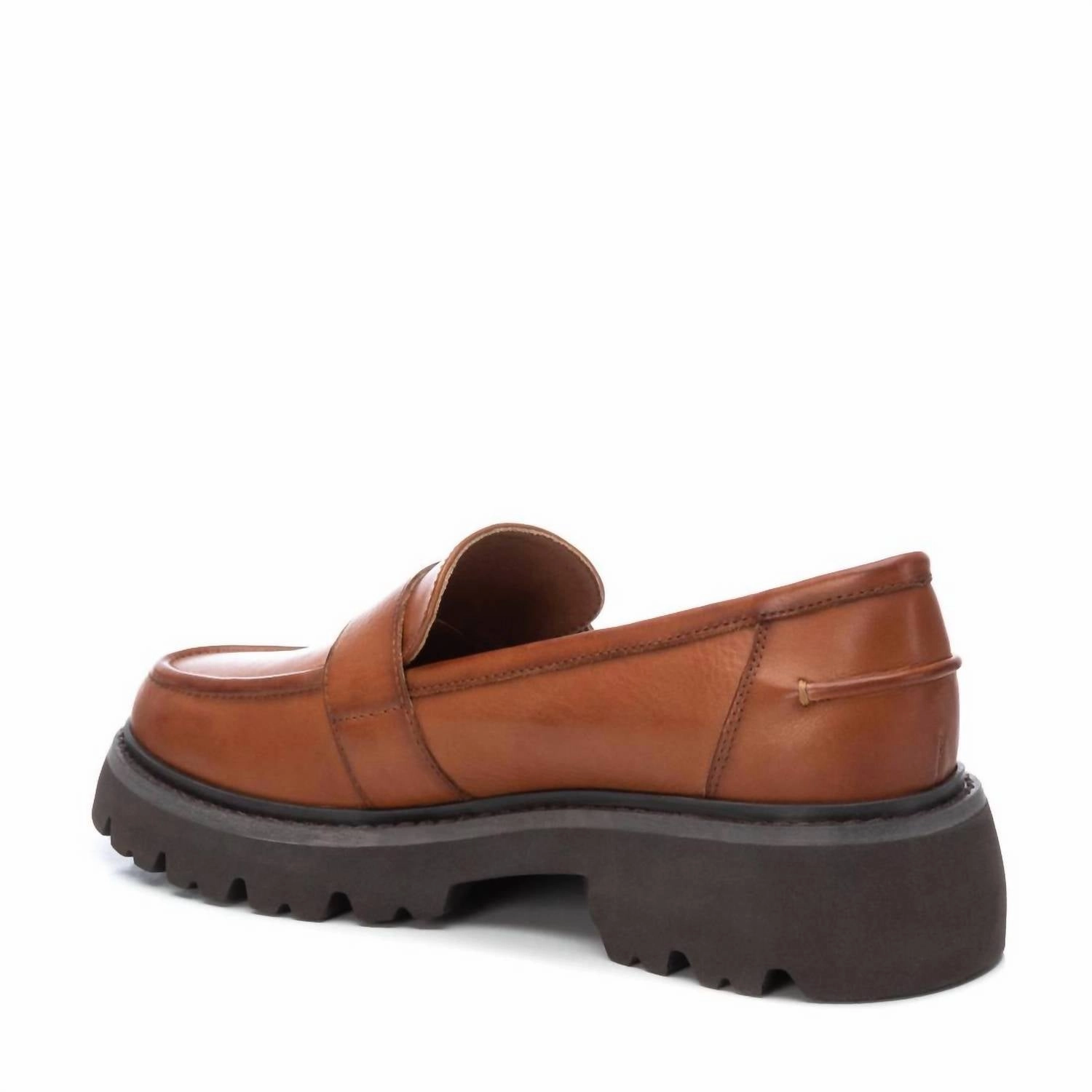 Women's Carmela Collection Leather Loafer In Camel Most Comfortable Penny Loafers