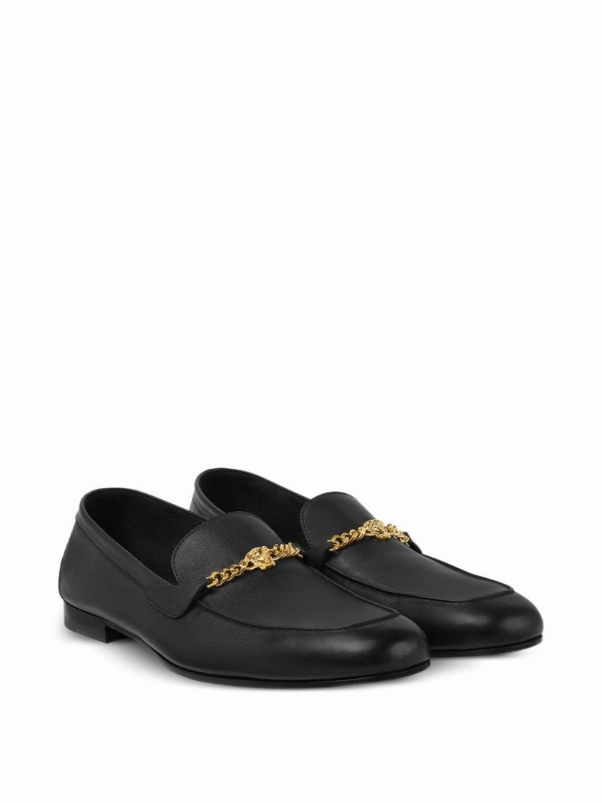 Skull Loafers Sumptuous Black Leather Loafers