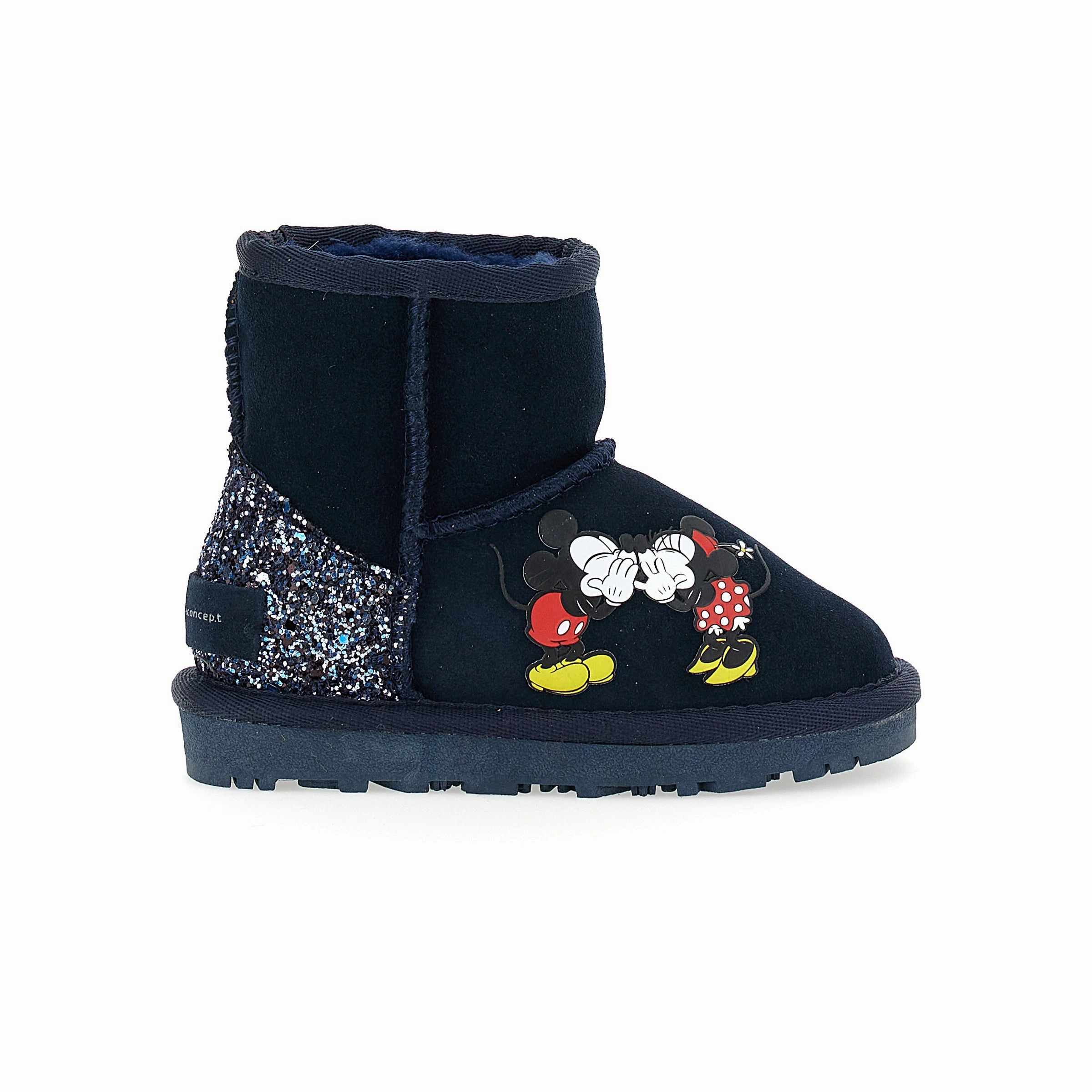 Western Horseback Riding Boots Navy Mickey   Minnie Glitter Tab Winter Boots