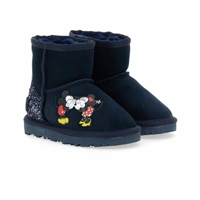 Ridge Boots Navy Mickey   Minnie Glitter Tab Winter Boots