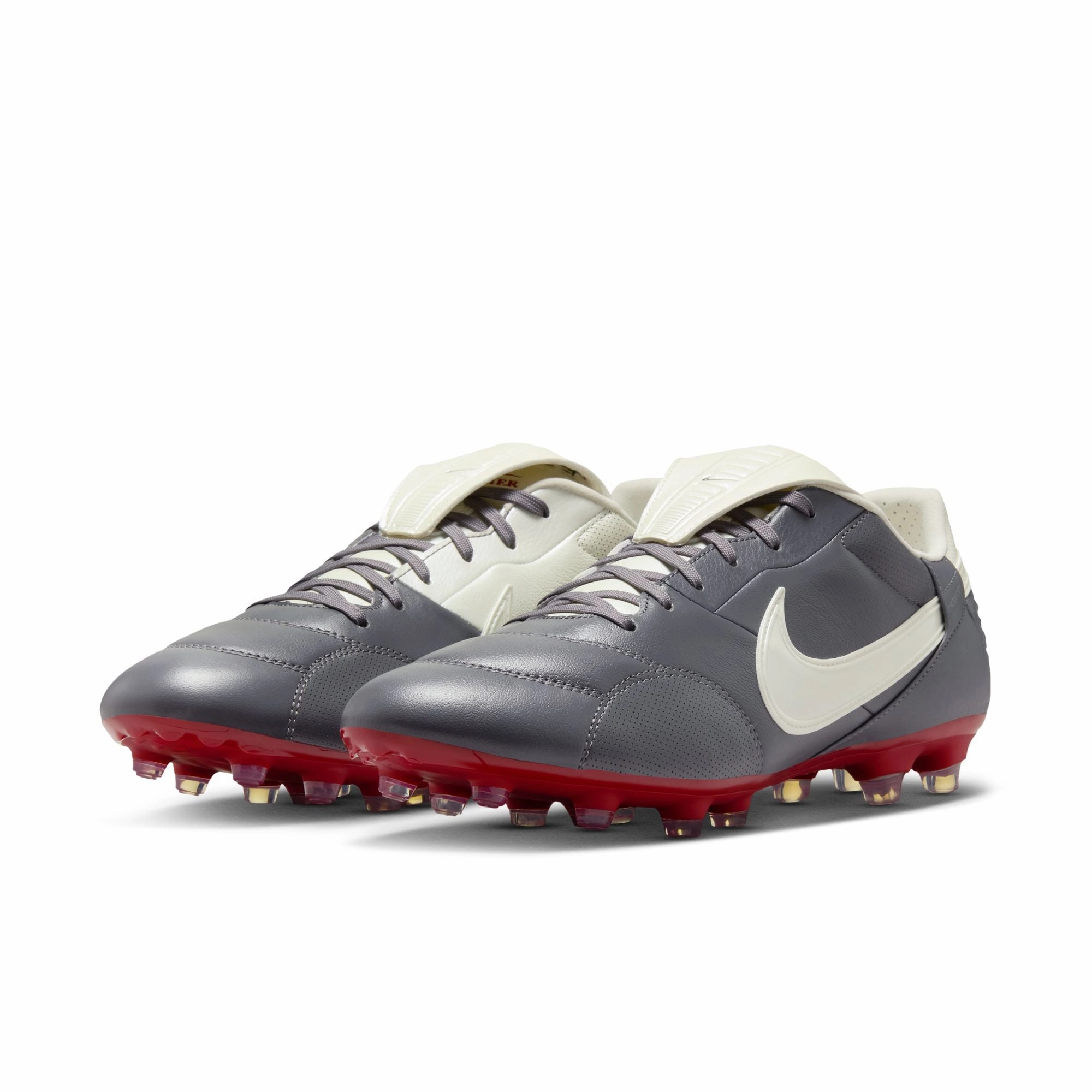 Kangaroo Leather Soccer Cleats Banned Nike Premier III FG Firm Ground Soccer Cleat -  LT Graphite/ MTLC Summit White/ Varsity Red