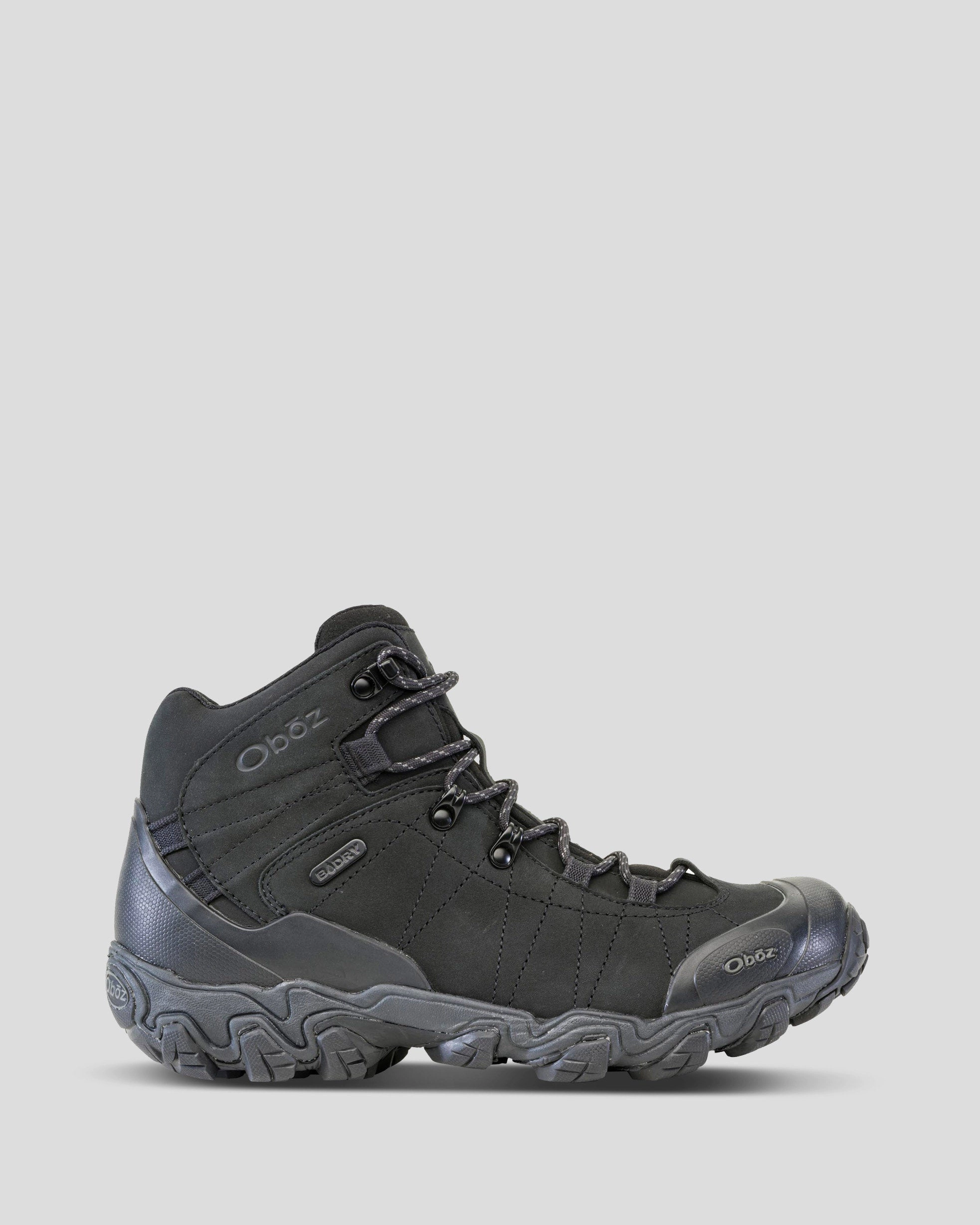 Steel Cap Hiking Boots Men's Oboz Bridger Waterproof Mid Hiking Boots - Black Sea