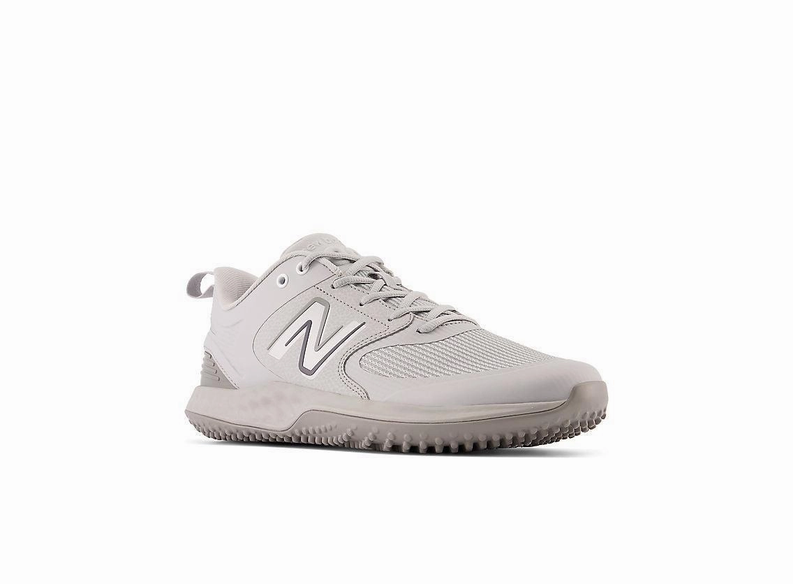 New Balance Men's Fresh Foam 3000 V6 Turf Baseball Shoes - Grey with White - T3000TG6 New Balance 574 Light Green