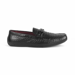 Yankee Loafers Tresmode Camil Black Men's Leather Driving Loafers