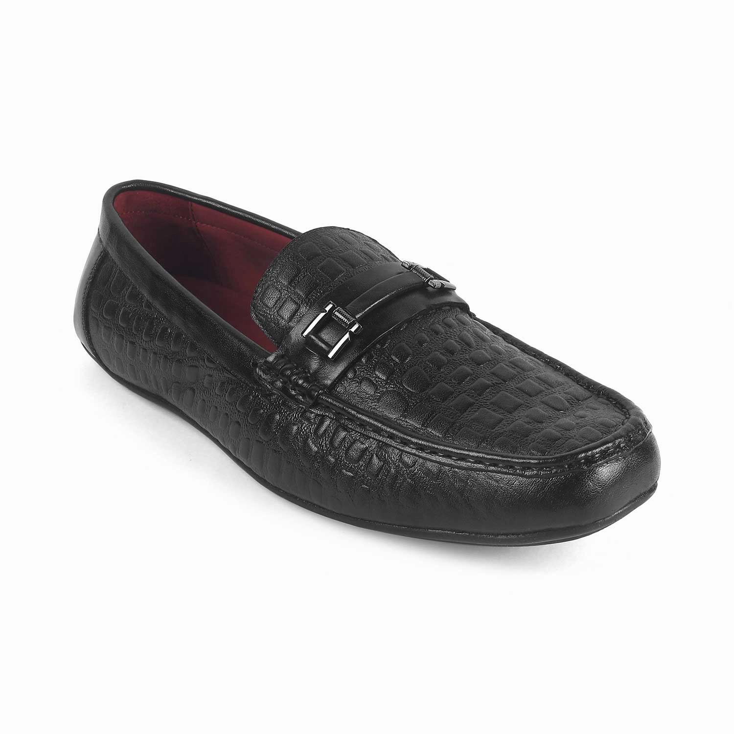 Tresmode Camil Black Men's Leather Driving Loafers Saint Laurent Loafers