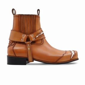 Small Heel Boots Swazi - Men's Tan Calf Leather Boot