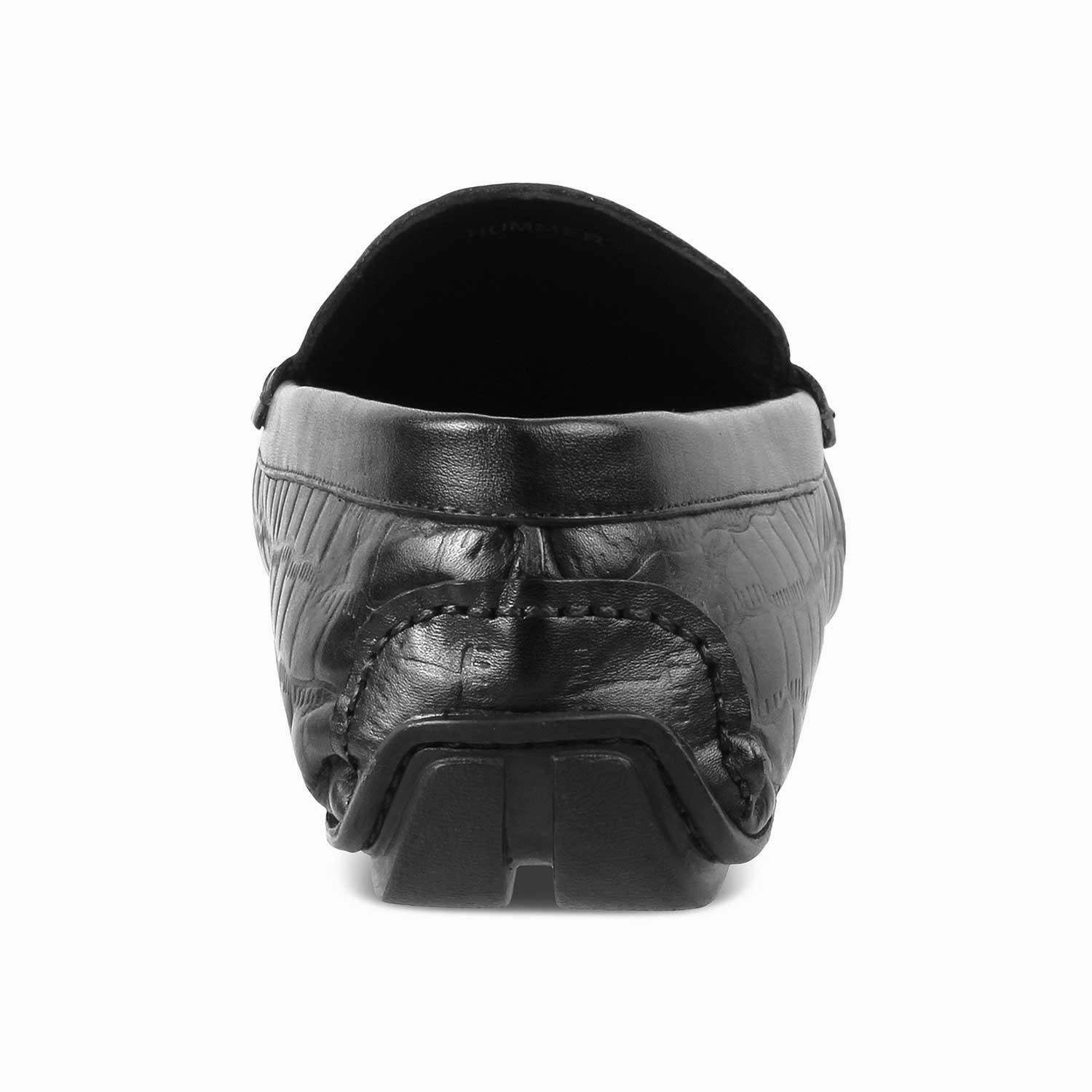 The Hummer Black Men's Leather Driving Loafers Tresmode New Balance Sneakers Loafers