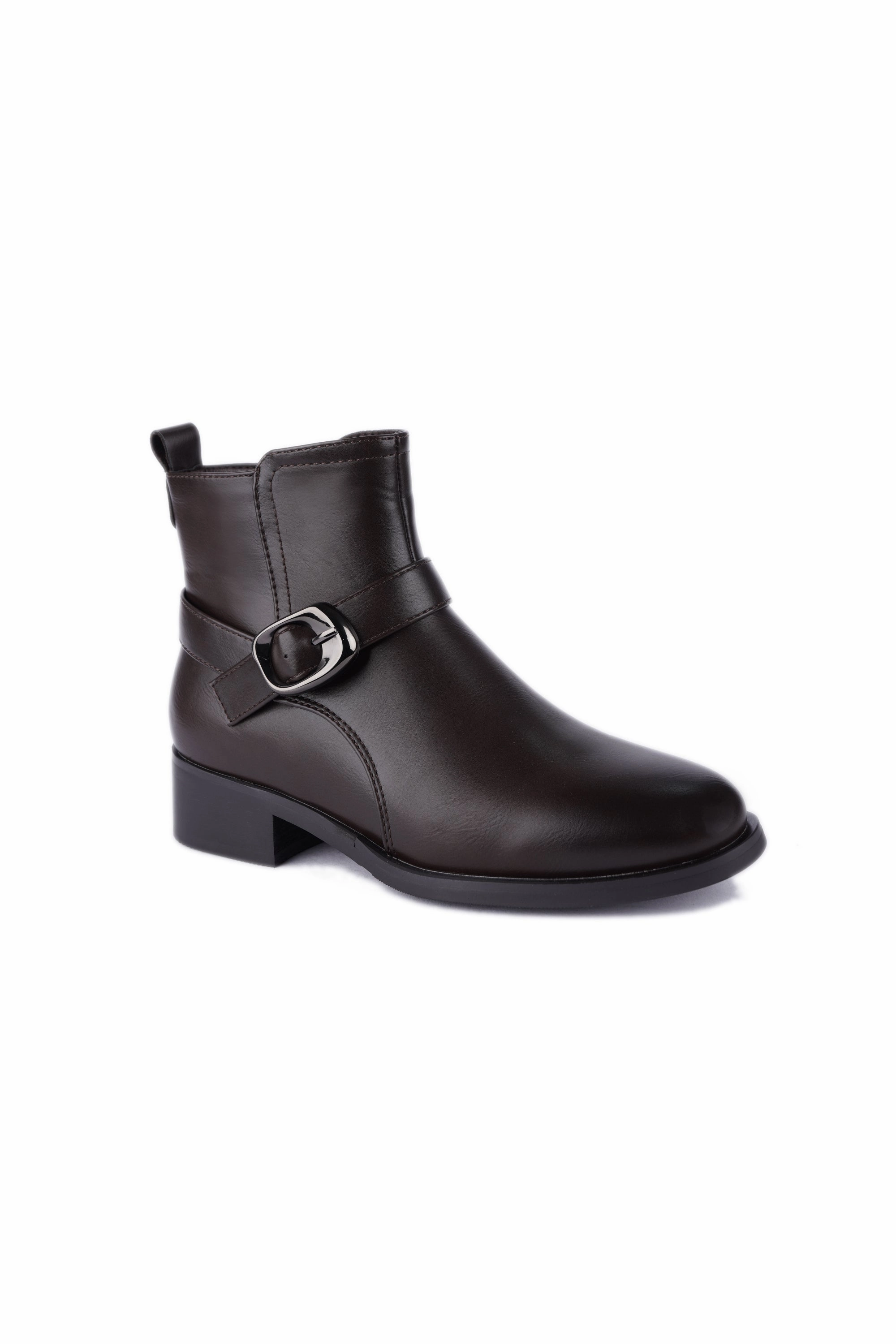 The Loren 01-5598 Suede Chunky Ankle Boots