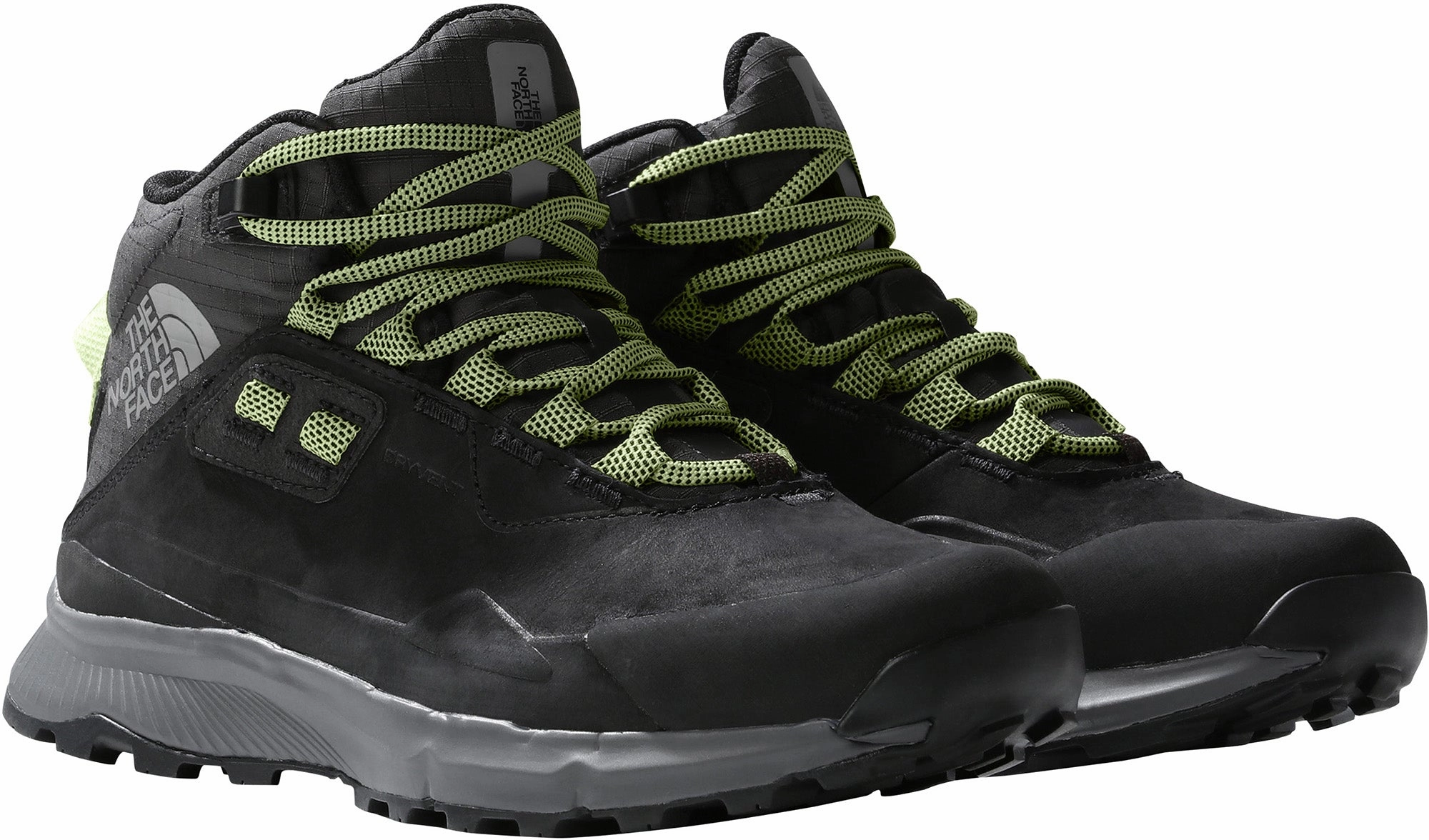 The North Face Cragstone Leather Mid Waterproof Womens Walking Boots - Black Hiking Boots That Can Get Wet