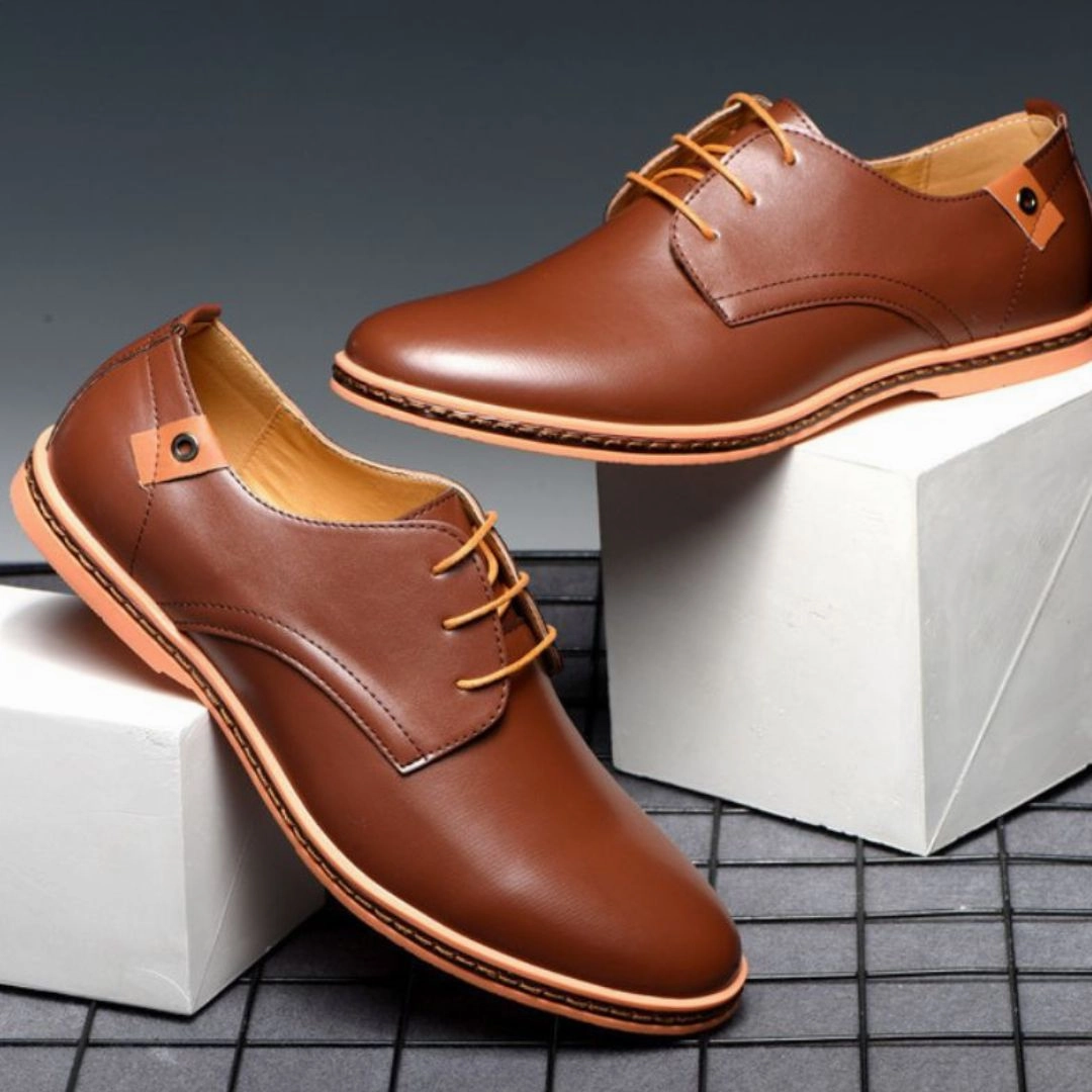 Theron Signature Derby Shoes Leather Lace Up Deck Shoes