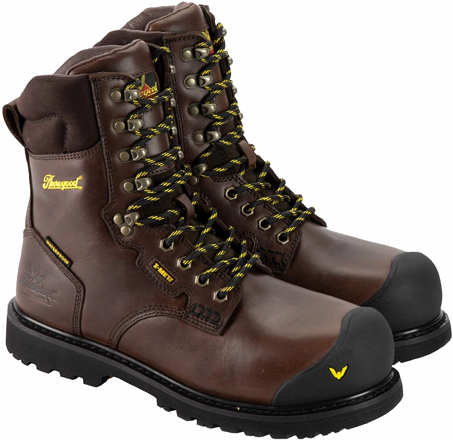 Best Waterproof Work Boots For Concrete Thorogood Men's Metatarsal Guard I-MET2 8" Waterproof Composite Safety Toe Work Boot