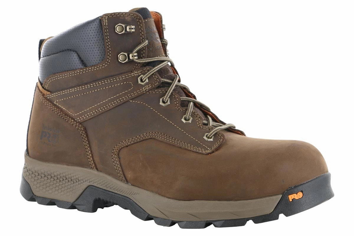 Best Work Boots For Ironworkers Timberland PRO Titan EV 6" Composite Toe Boot Brown