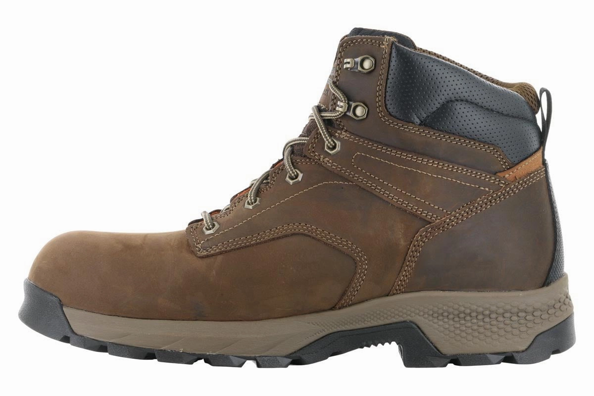Waterproof Slip Resistant Work Boots Timberland PRO Titan EV 6" Composite Toe Boot Brown