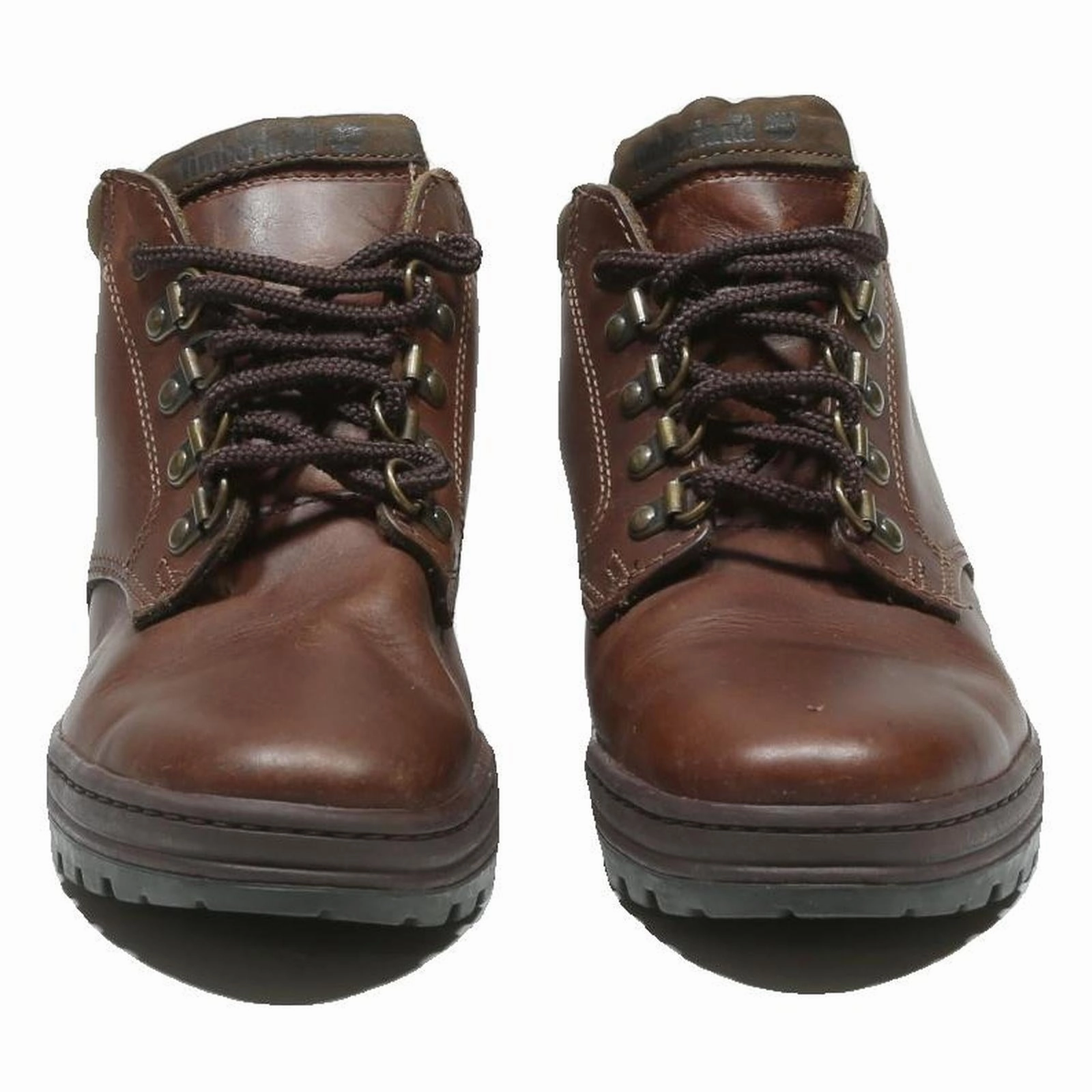 TIMBERLAND Womens Ankle Lace-Up Boots Brown Leather UK 7.5 Outdoor Casual Hiking Boots For Hot Weather