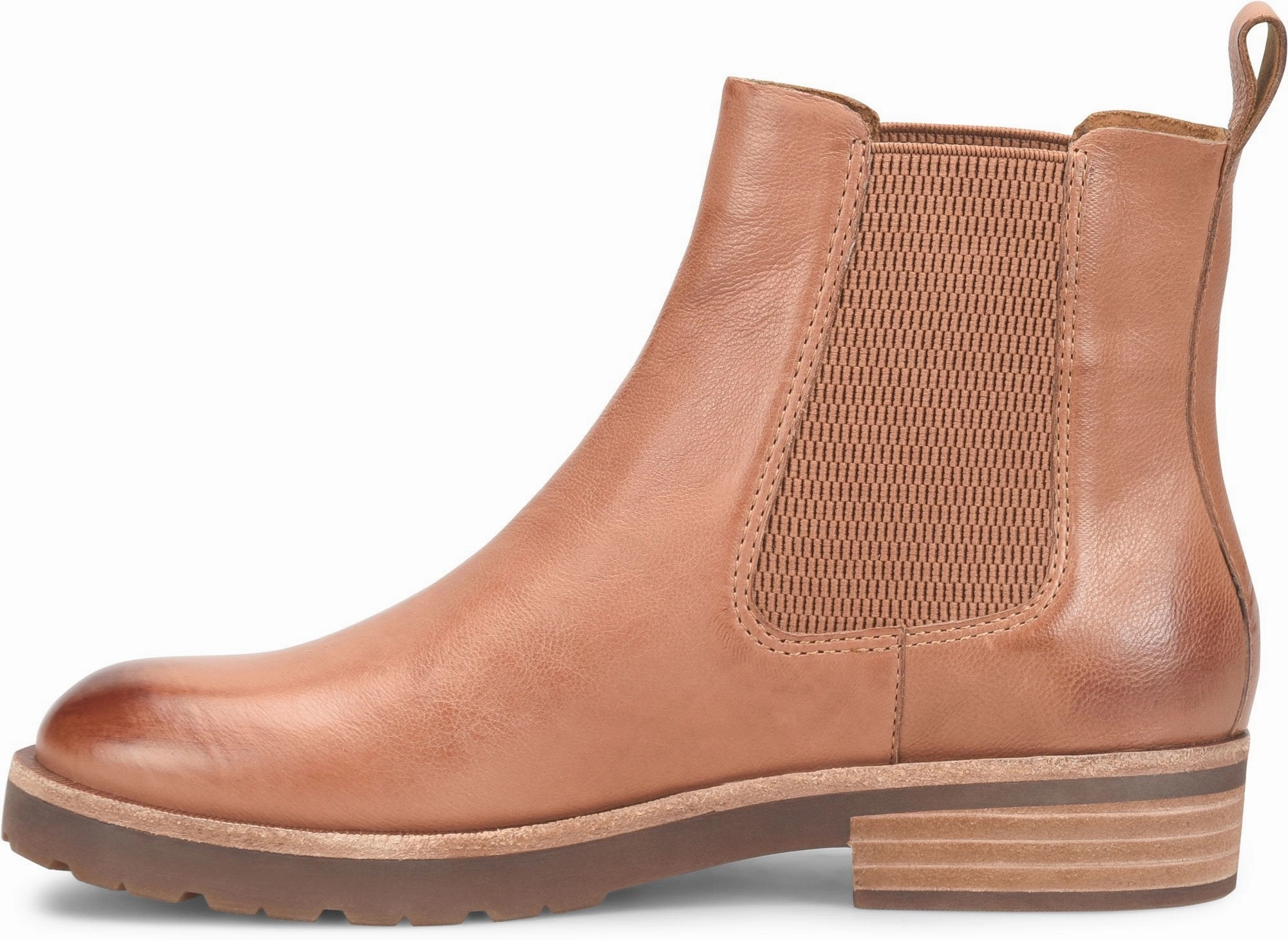 Thick Chelsea Boots Kork Ease Women's Bristol Leather Boots - Brown Luggage