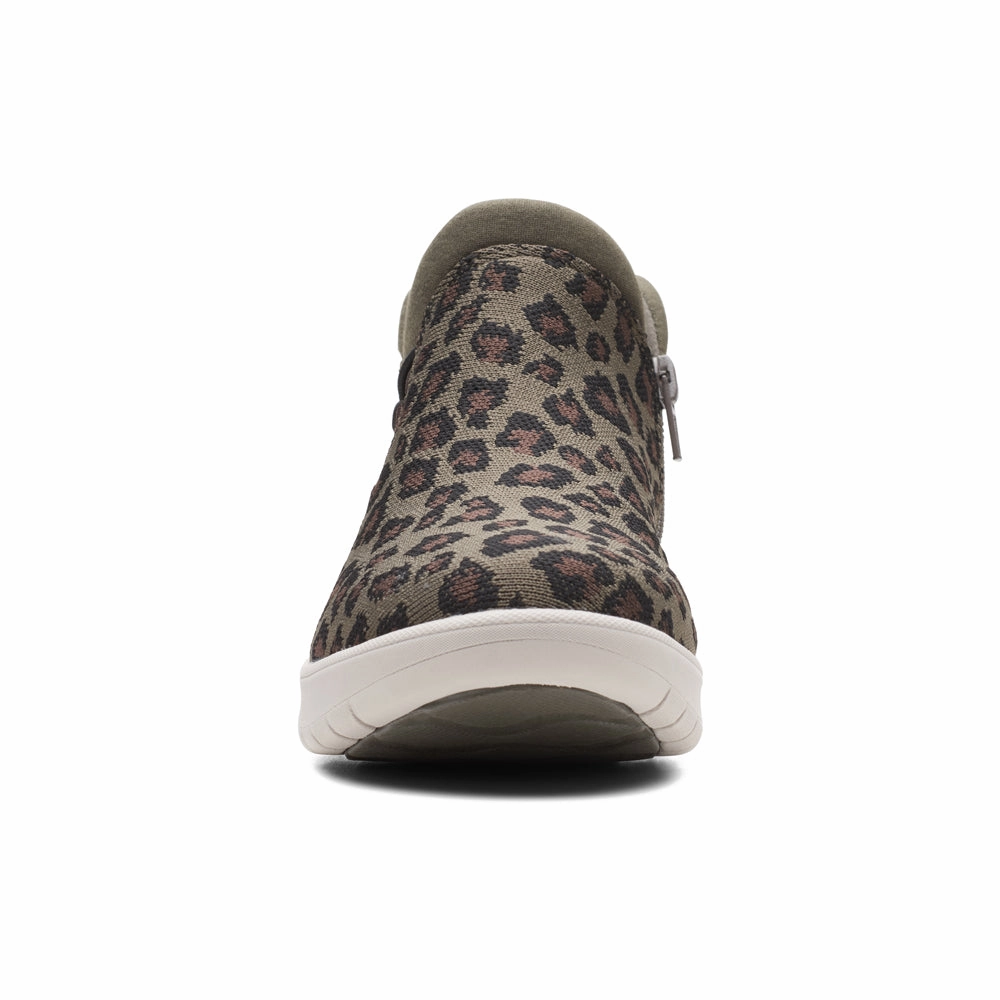 Chelsea Boots Flat Heel Clarks Adella Pine Dark Olive Bootie (Women's)