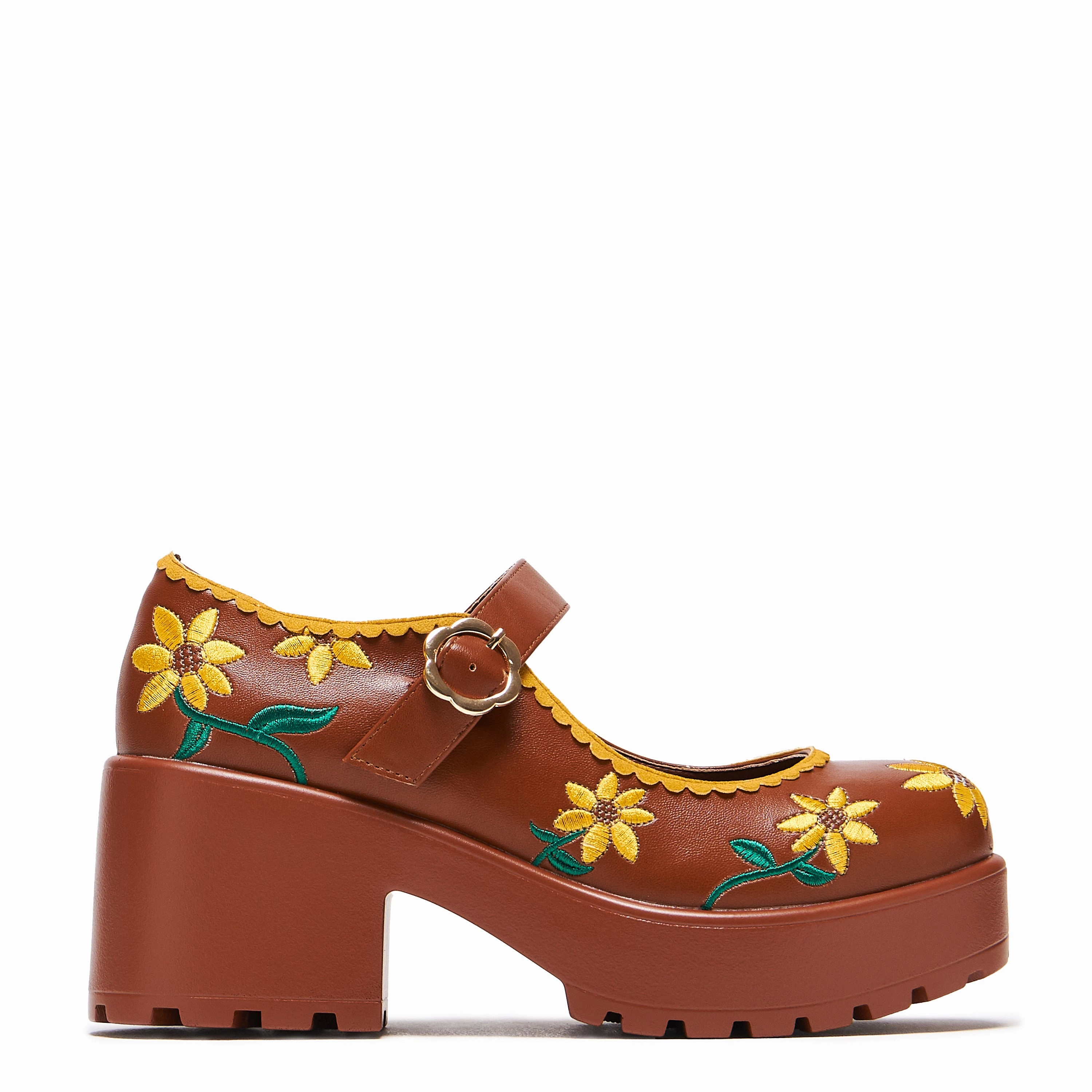 Tira Brown Mary Janes Sunflower Edition' Manolo Blahnik Mary Jane Shoes