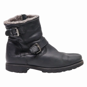 NATURAL LIFE & STYLE Snow Boots Black Leather Womens UK 7 Rain Boots Vs Snow Boots