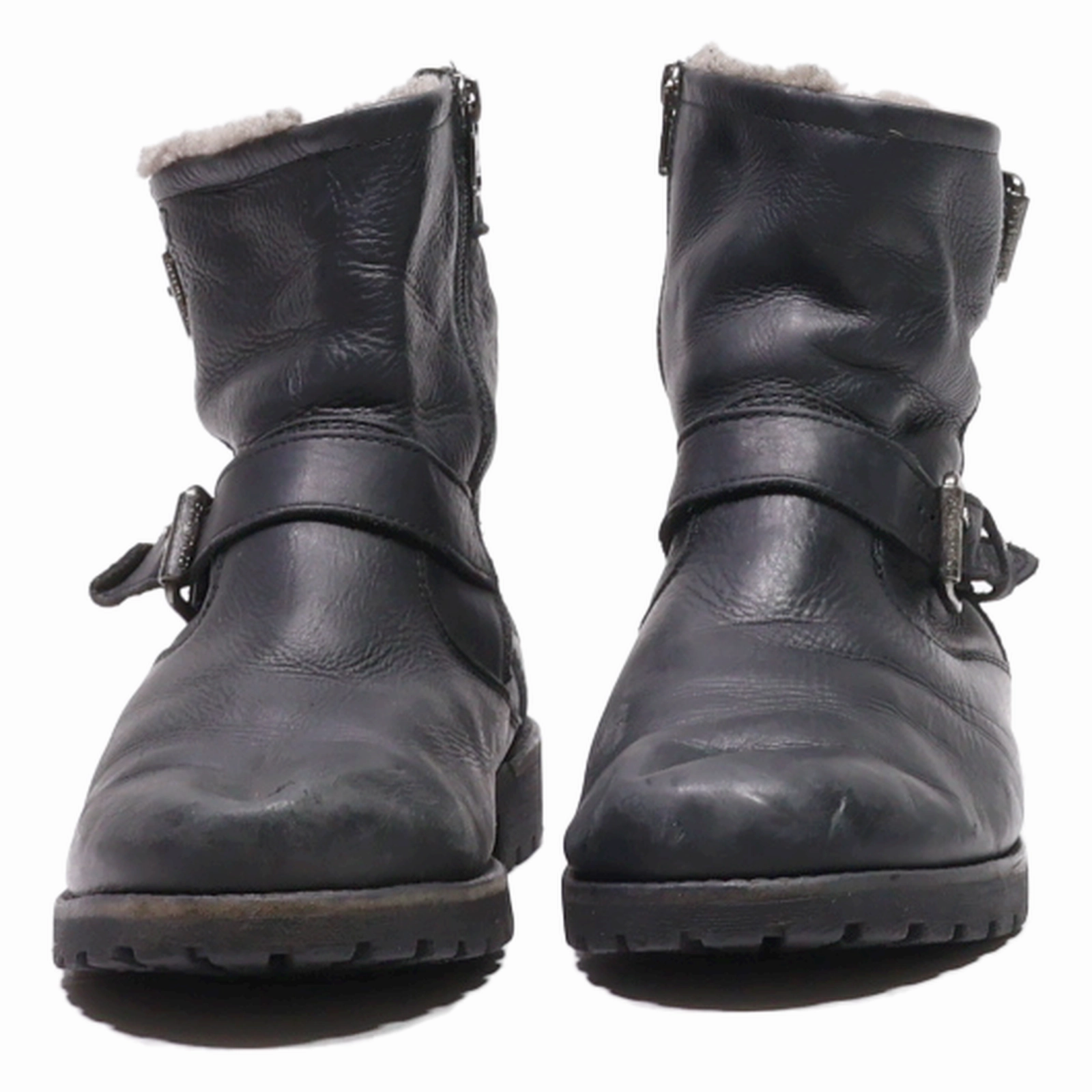Long Winter Snow Boots NATURAL LIFE & STYLE Snow Boots Black Leather Womens UK 7
