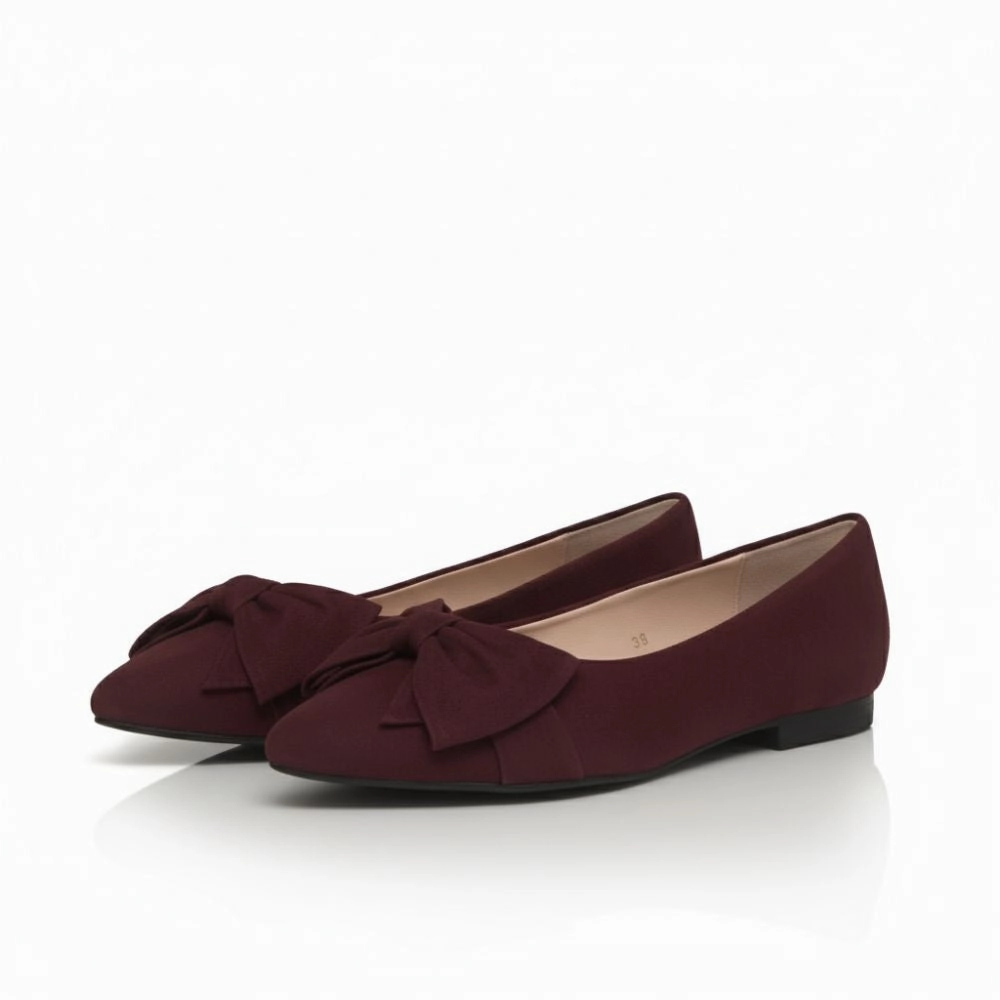 Dionne Extra-Wide Fit Flats - Burgundy Suede Best Shoes For Shin Splints And Flat Feet