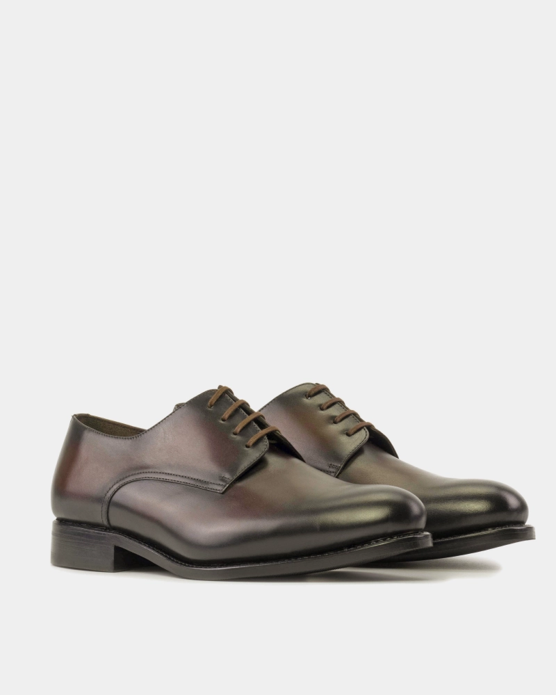 Marco Derby in Dark Brown Calf Derby Shoes Chunky