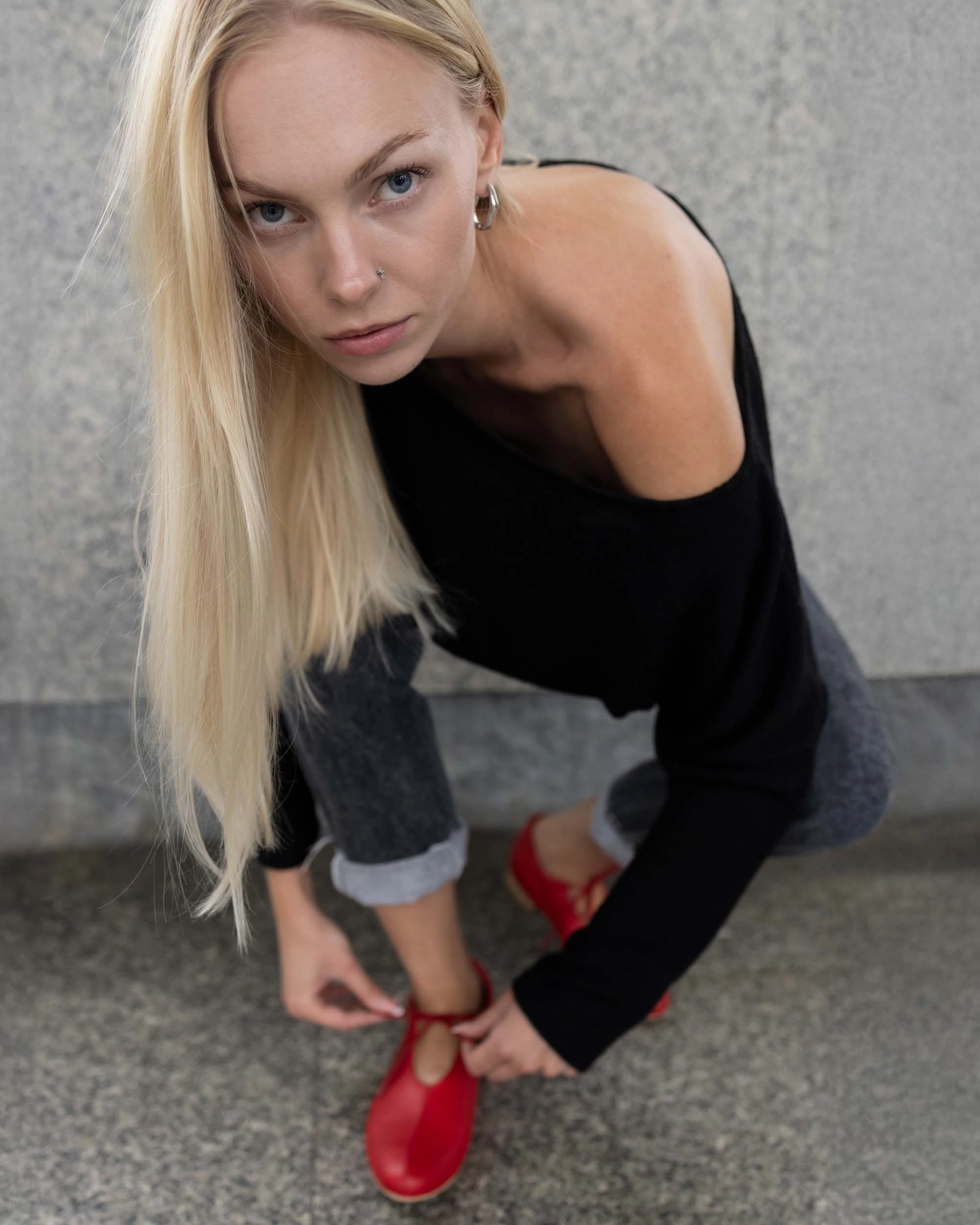 Akira Pumps Black Nopal ballerinas made of cactus leather Gold Flat Shoes Near Me