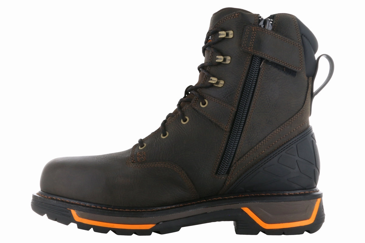 Ariat Big Rig 8" Waterproof Soft Toe Side Zip Boot Best Foot Support Work Boots