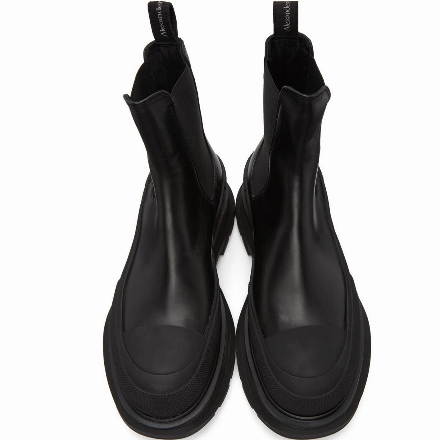 Tread Chelsea Matte Leather Boots, Black Ridgeway Chelsea Boots