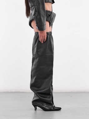 Thigh High Level Boots (SH05-NAPPA-BLACK) Chelsea Boots Quad