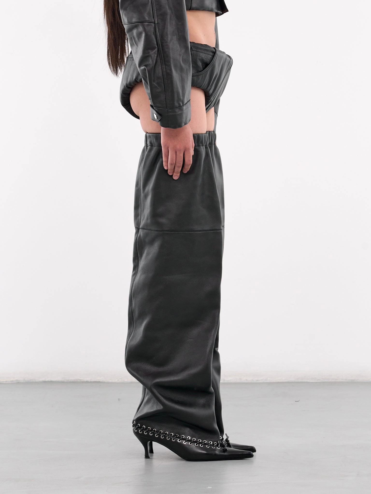 Thigh High Level Boots (SH05-NAPPA-BLACK) Chelsea Boots Non Slip