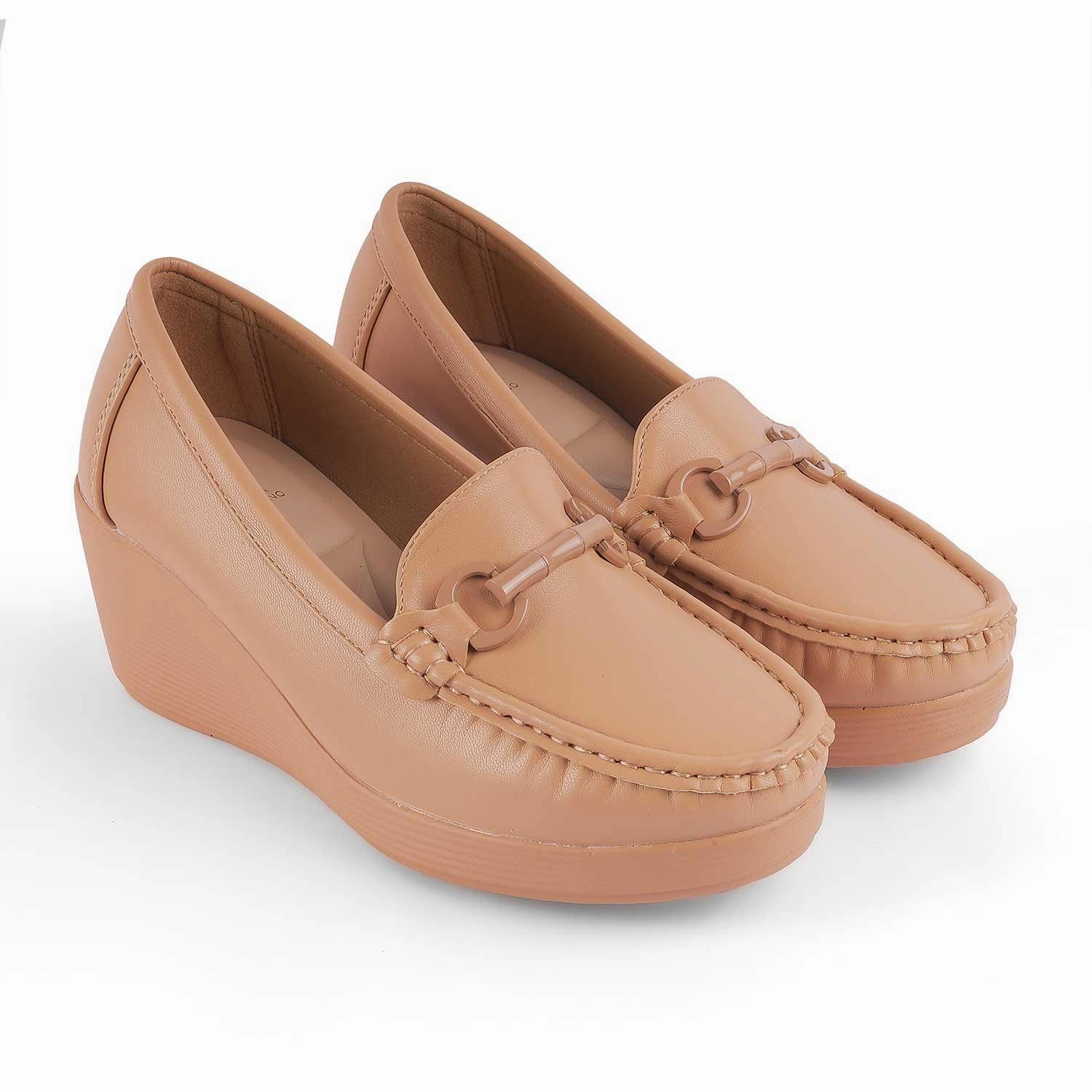 Jeweled Loafers Tresmode Trebien Tan Women's Wedge Loafers