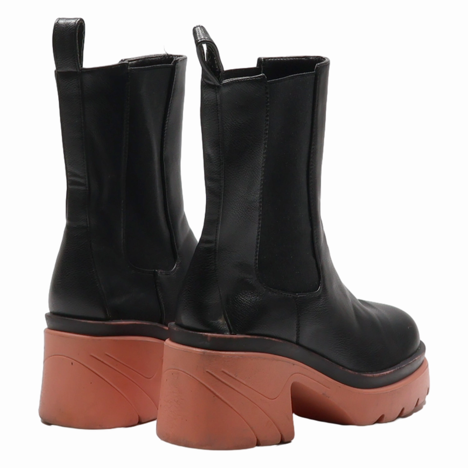 ALIGIA Chelsea Boots Black Leather Womens UK 6 Funky Chelsea Boots