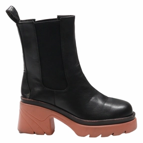 ALIGIA Chelsea Boots Black Leather Womens UK 6 Amsterdam Chelsea Boots