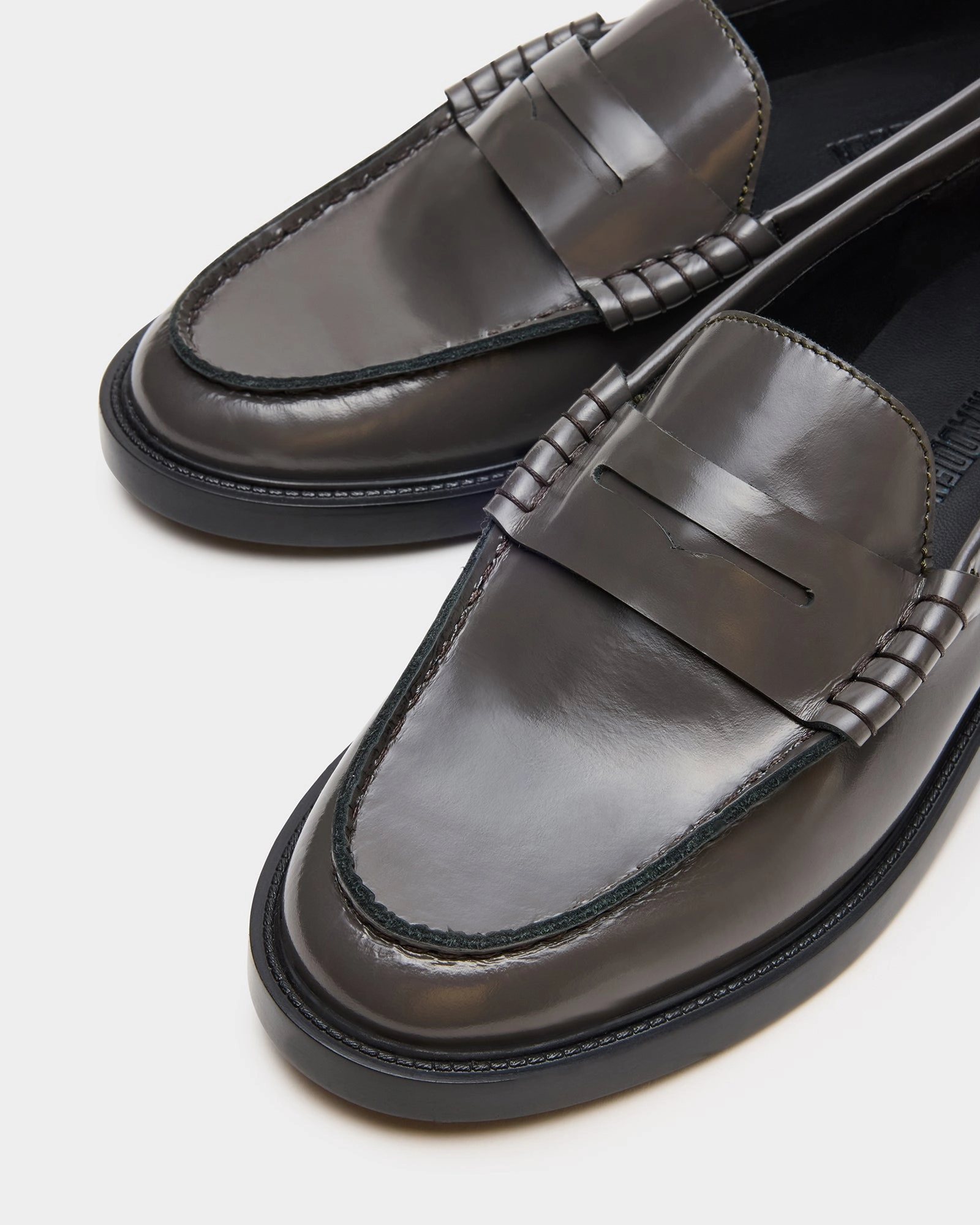 Tights With Loafers MADISON GREY LEATHER