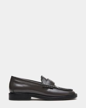 MADISON GREY LEATHER Loafers Chunky