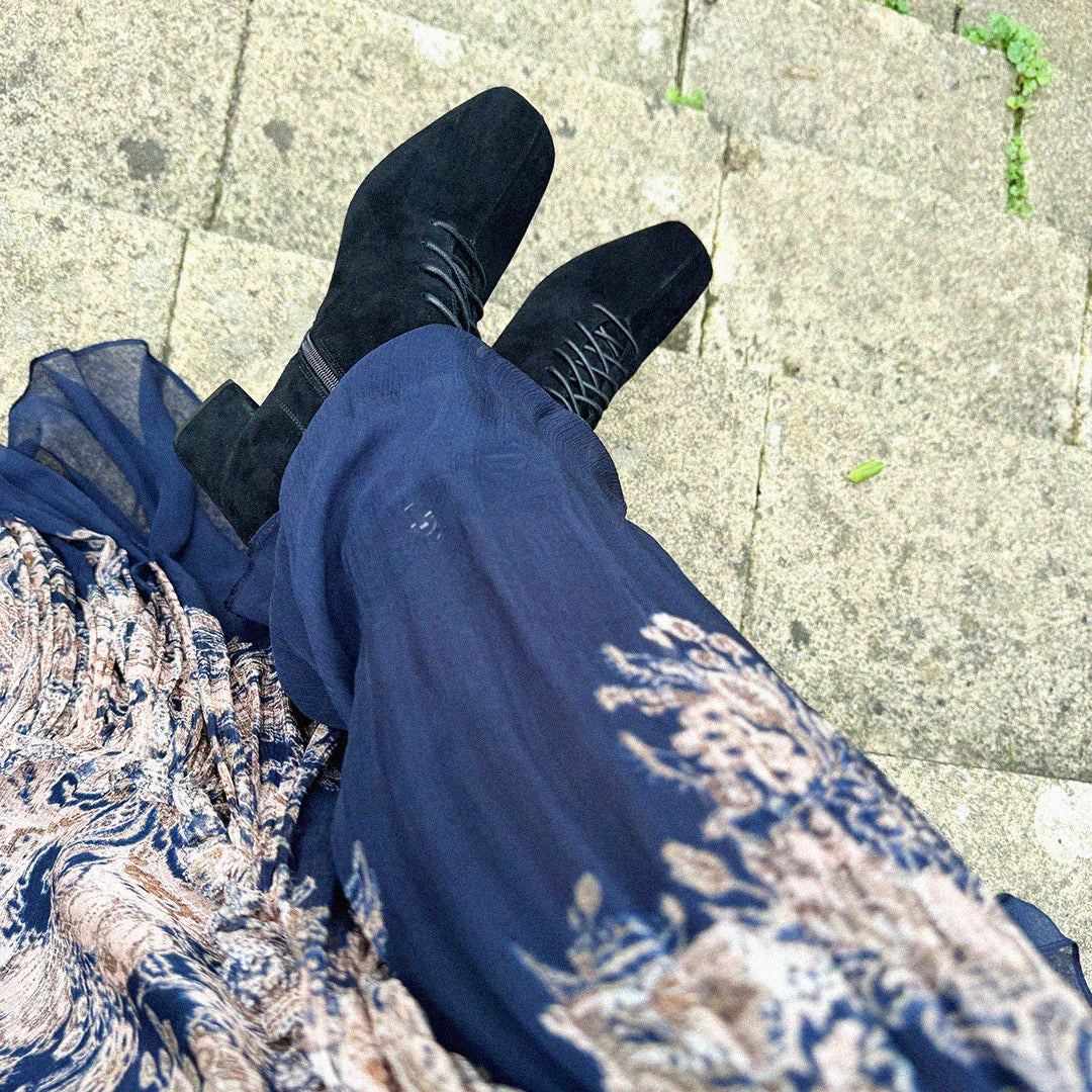 Durable Ankle Boots *MILO BLACK- suede lace up bootie