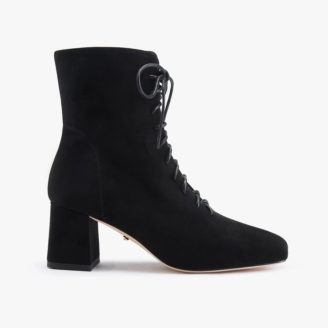 Sorel Waterproof Ankle Boots *MILO BLACK- suede lace up bootie