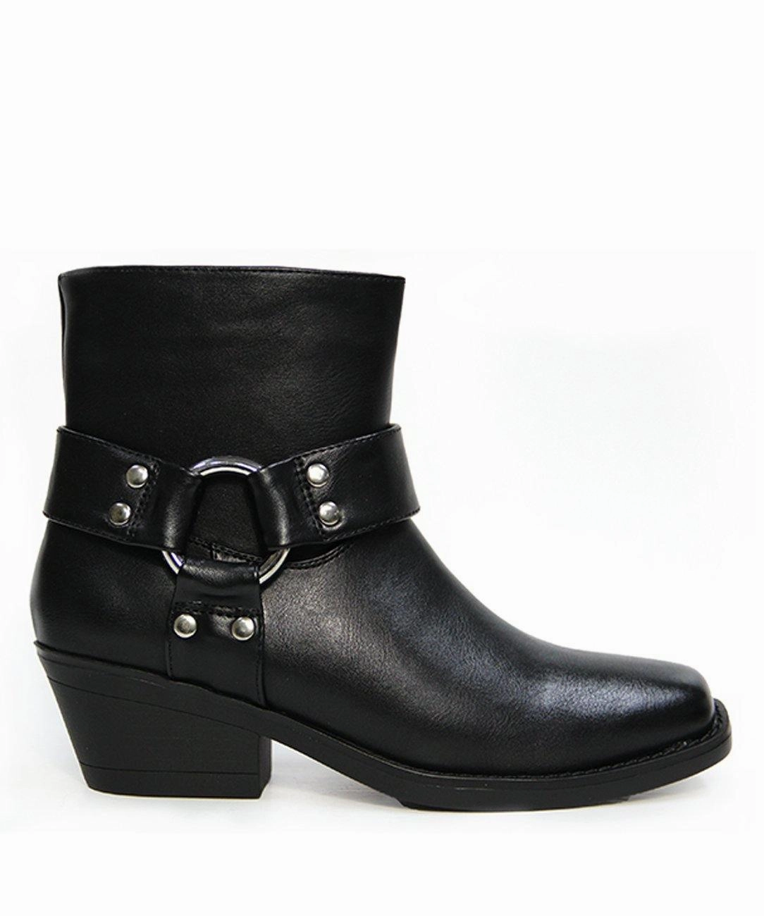 Slip Resistant Ankle Boots Velez Black Smooth *FINAL SALE*