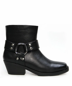Velez Black Smooth *FINAL SALE* Sherpa Lined Ankle Boots