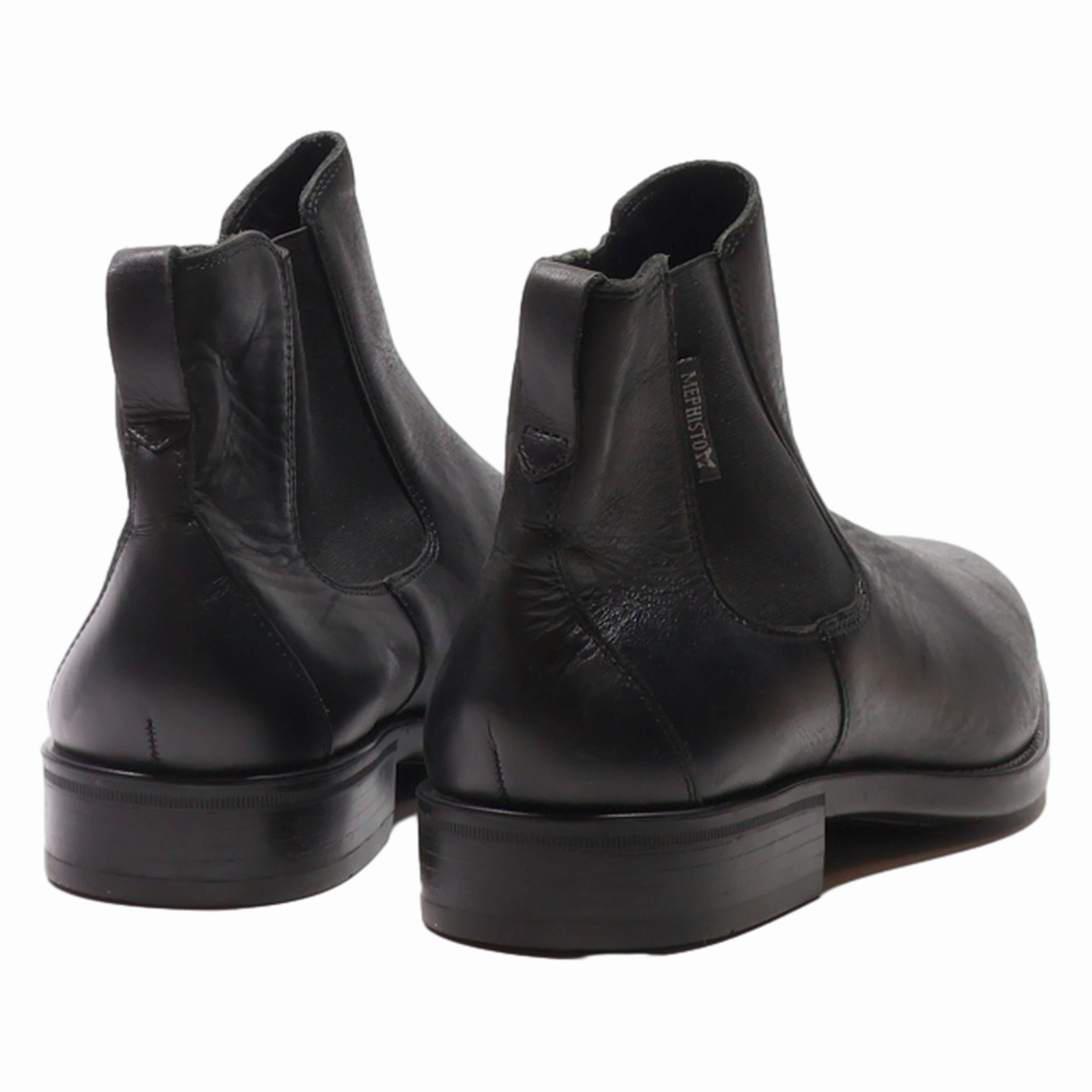 MEPHISTO Chelsea Boots Black Leather Mens UK 7 Women's Casual Chelsea Boots